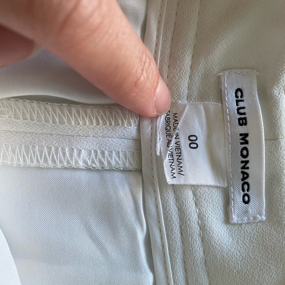 Club Monaco White Wide Leg Pants Size 00 - Picture 12 of 14